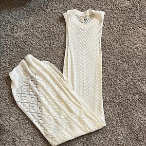 Joie Cream Crochet Maxi Dress